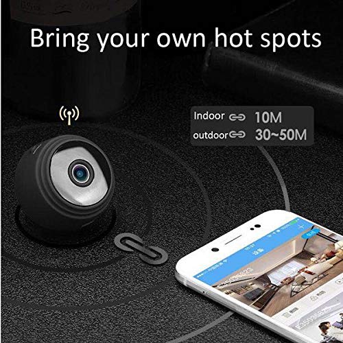 Mini WiFi Spy Camera 1080P HD with Night Vision & Motion Detection - Wireless Magnetic Security Camera with Live Audio/Video Feed & Phone App - Perfect for Home, Office, Baby Monitor & Indoor Surveillance