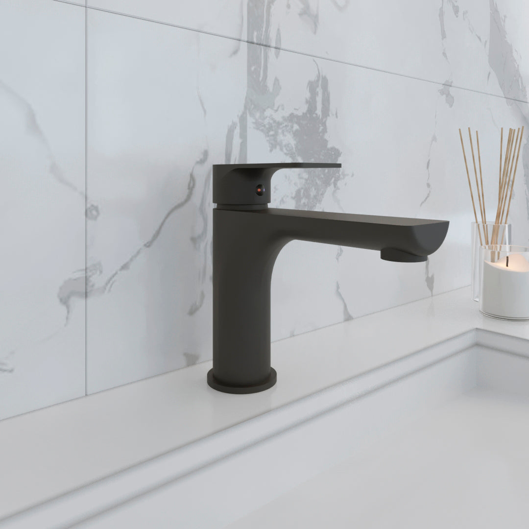 DAX 8108A Single Handle Bathroom Faucet - Chrome Finish, Water-Saving Design for Modern Bathrooms | Perfect for Sink Vanity, Powder Room & Guest Bath Installation