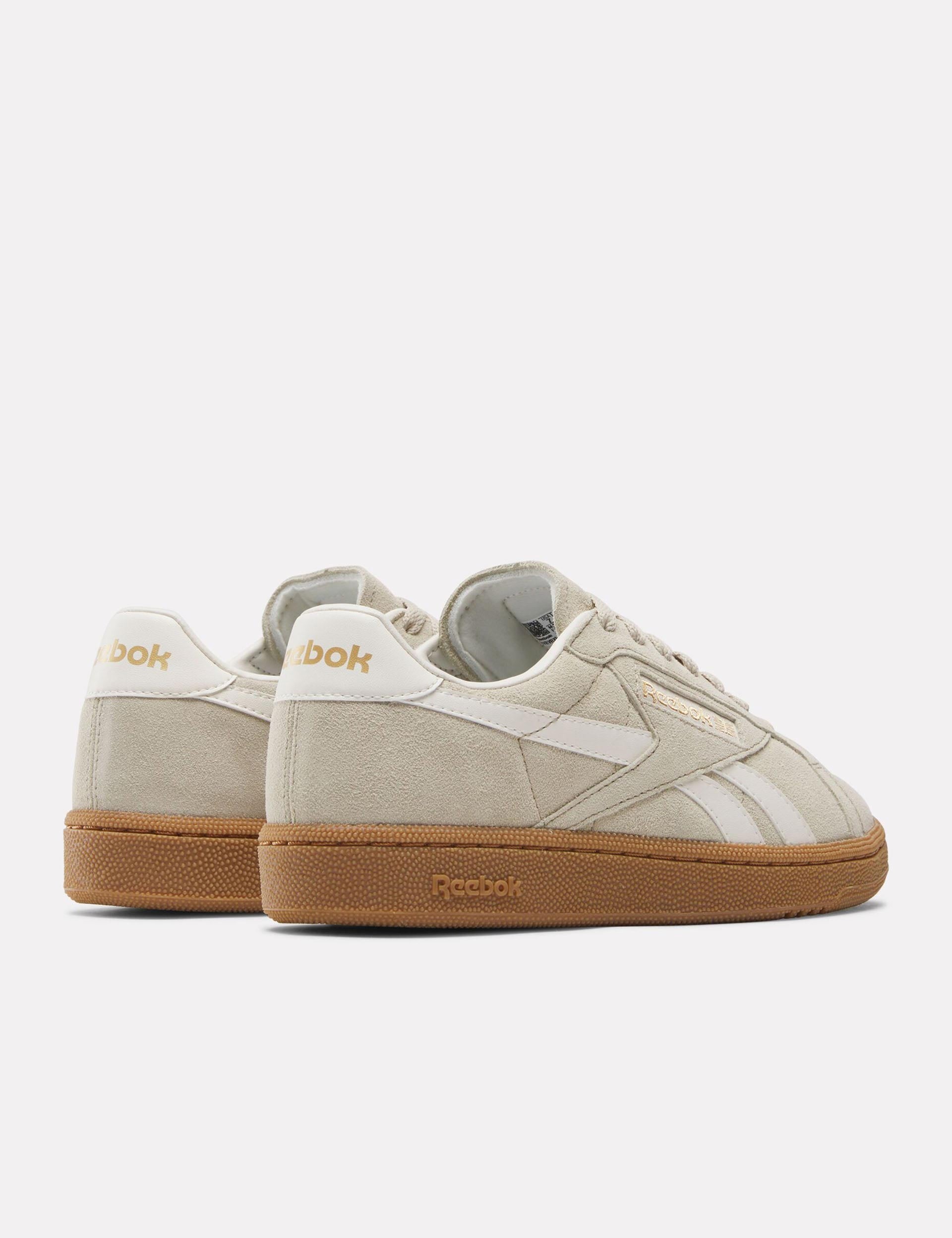 Reebok Club C Grounds Classic Sneakers - Beige/Chalk/Gum for Men & Women | Vintage Tennis Shoes for Casual Wear & Street Style