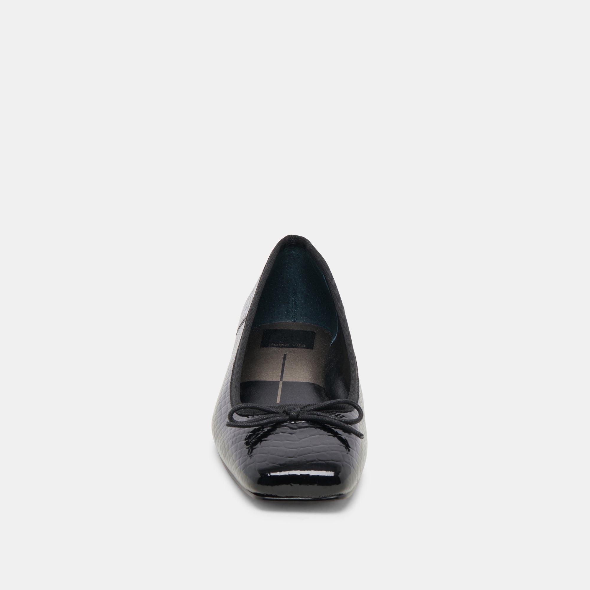 ANISA Noir Embossed Leather Ballet Flats - Comfortable Women's Shoes for Work, Travel & Casual Wear | re:vita