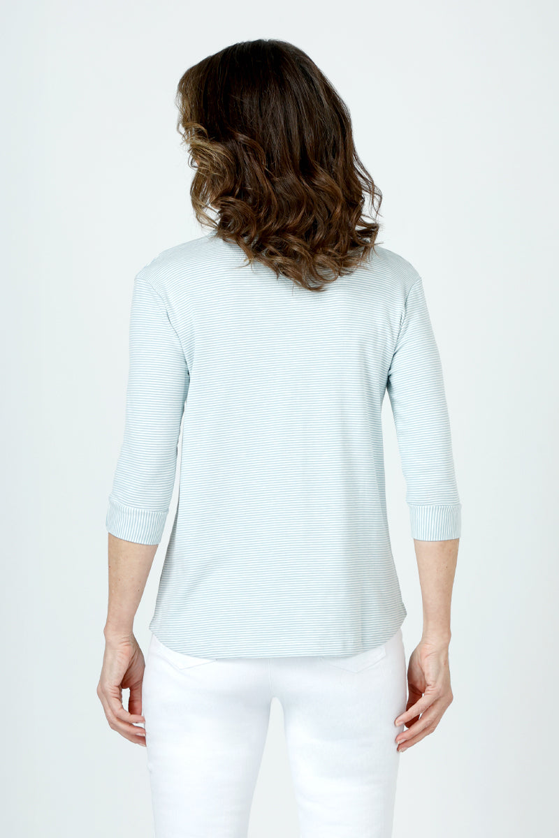 Stylish Striped Button Cuff Blouse for Women | Fashionable Long Sleeve Tops | Perfect for Office, Casual Wear & Date Nights