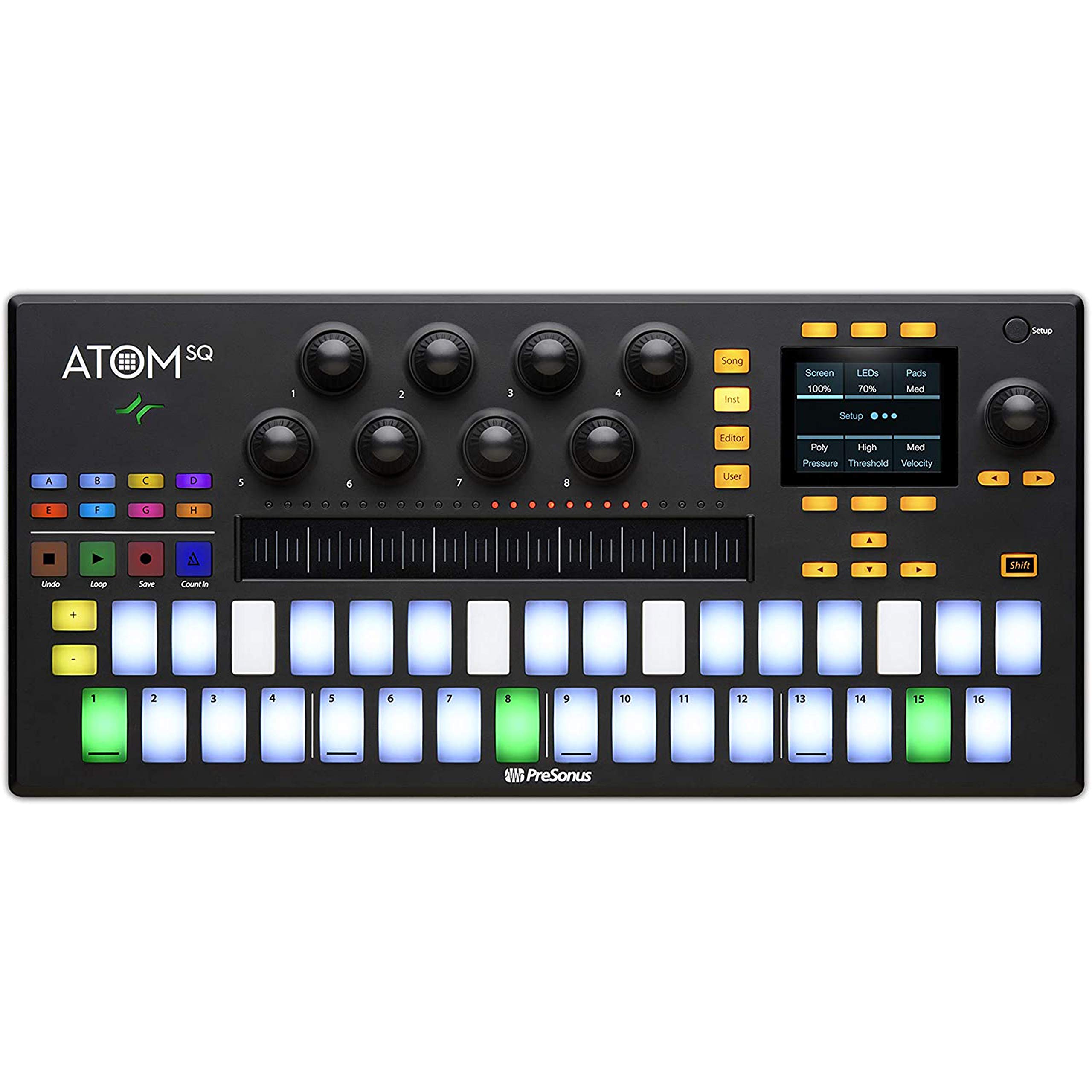 PreSonus Atom SQ MIDI Keyboard Controller - 32-Velocity Hybrid Keyboard/Pad for Music Production & Performance | Includes Gravity Magnet Phone Holder & XLR Cables | Perfect for Home Studio Recording, Live Performances & Beat Making
