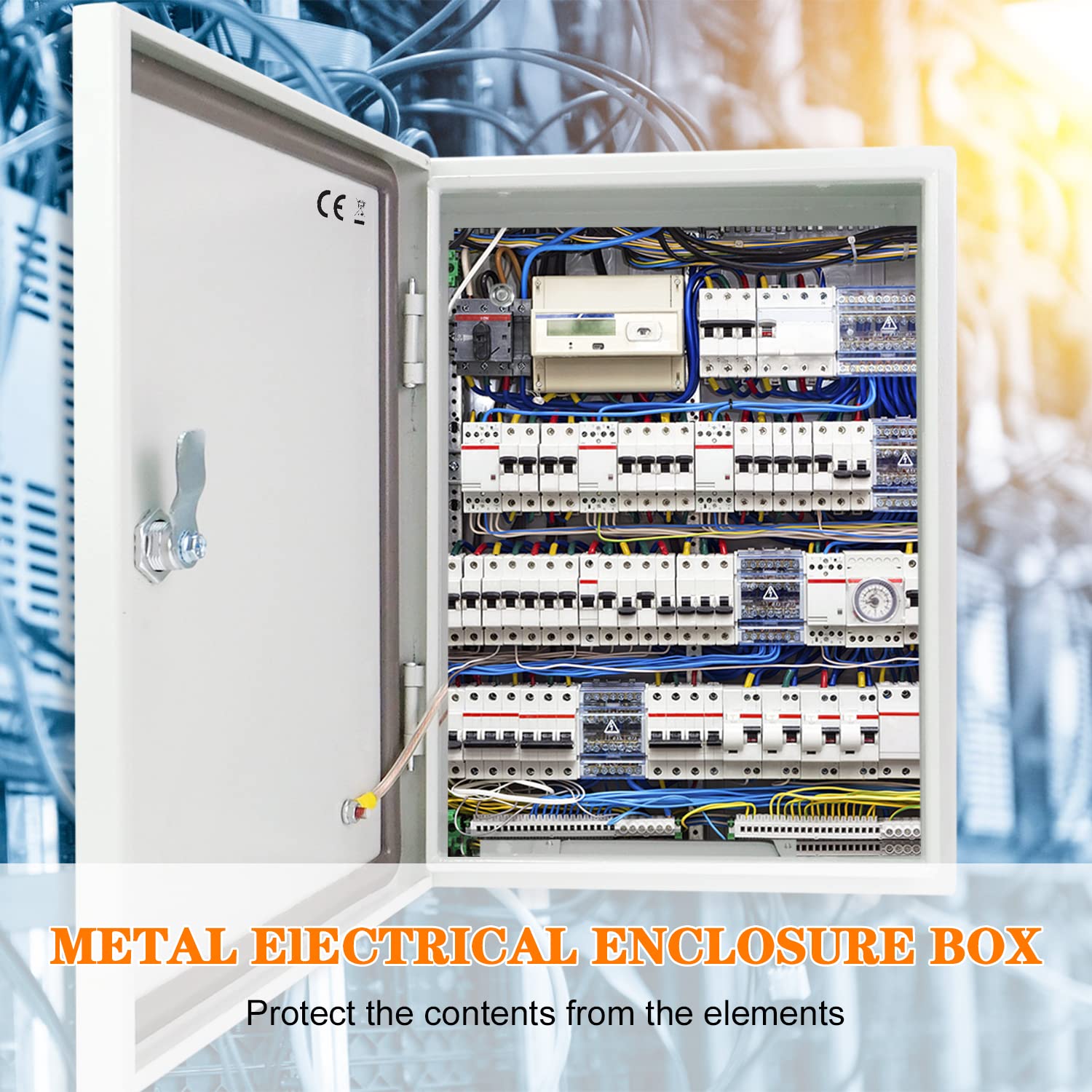 Kinchoix 24x16x10 Inch NEMA 4X Waterproof Electrical Enclosure Box - Outdoor Weatherproof Lockable Junction Box for Electrical Wiring & Equipment Protection - Ideal for Gardens, Patios & Industrial Use