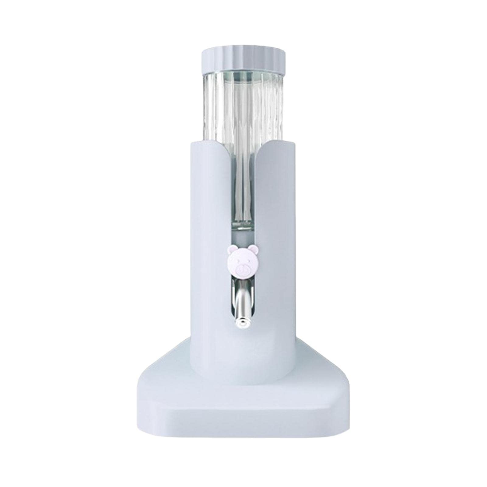 UJEAVETTE® Adjustable Parrot Water Bottle with Stand - Dustproof & Portable Small Animal Drinking Bottle for Hamsters, Birds, Rabbits - Perfect for Cages, Travel & Outdoor Use (White)