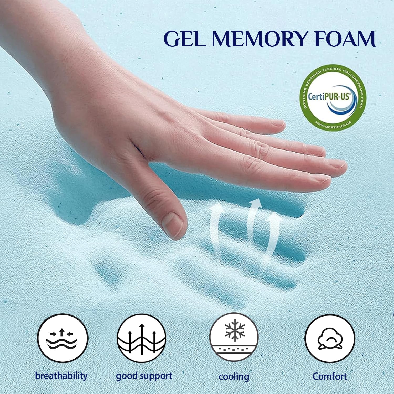 3 Inch Dual Layer Memory Foam Mattress Topper Twin XL Size - 2 Inch Cooling Gel & 1 Inch Pillow Top - Fits 8-21 Inch Deep Pocket Mattresses - Pressure Relief for Back, Side & Stomach Sleepers - Perfect for Dorm Rooms, Guest Beds & Home Comfort