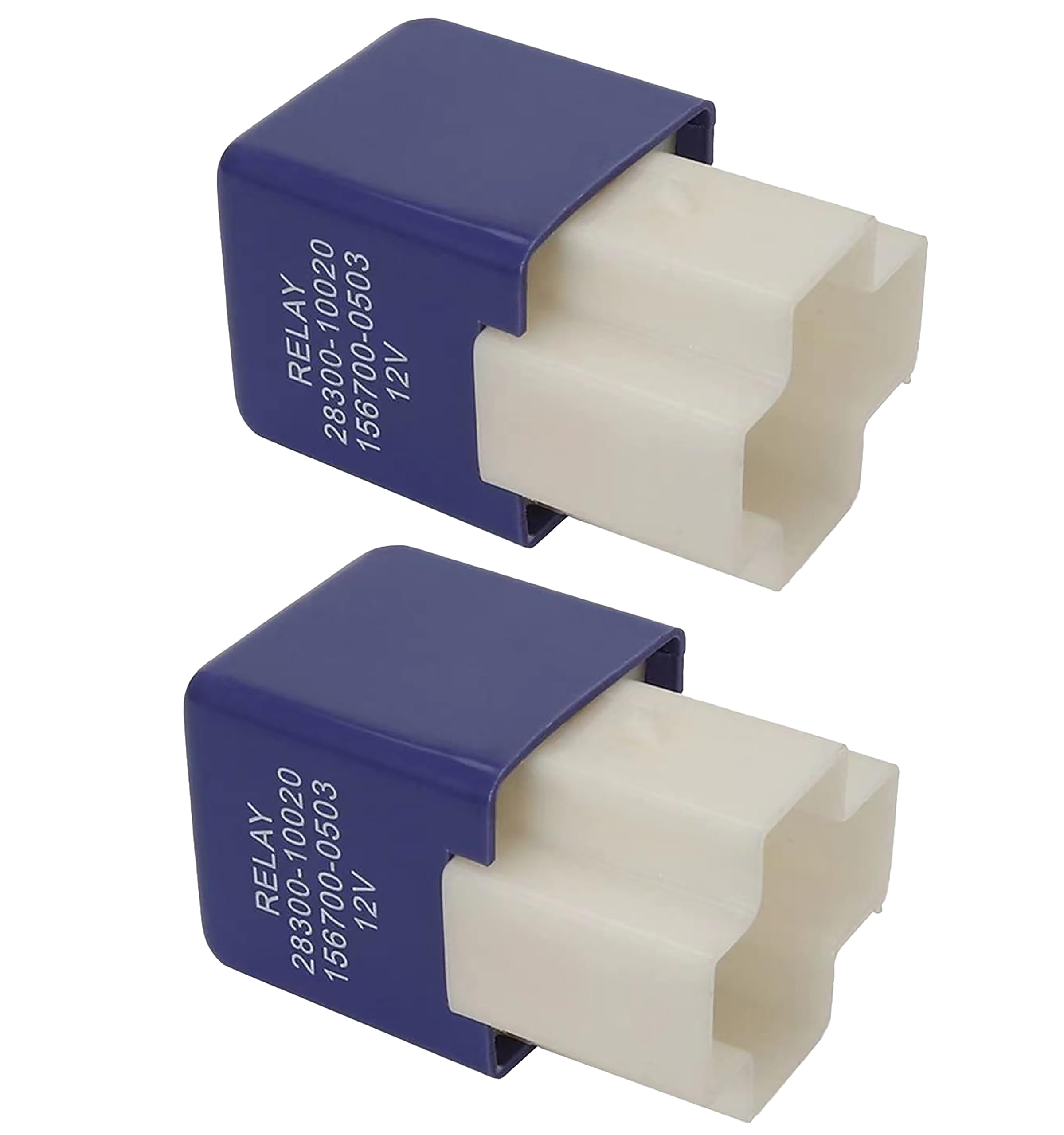 2PCS Starter Relay Compatible with Toyota Corolla, Camry, 4Runner, Echo, Scion xA xB, RAV4, Tacoma & Lexus GS300, ES300, LS400, RX300, IS300, SC430 - Replaces 28300-10020, 156700-0503, 28341-11010 - Reliable Engine Start for Smooth Driving & Commuting