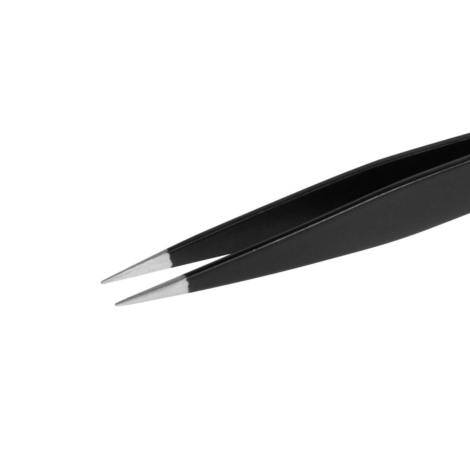 G4 Vision Professional Lash Tweezers Set - Straight & Curved Stainless Steel Eyelash Extension Tweezers (2-Pack) for Precise False Eyelash Application - Perfect for Salon, Home Use & Professional Makeup Artists
