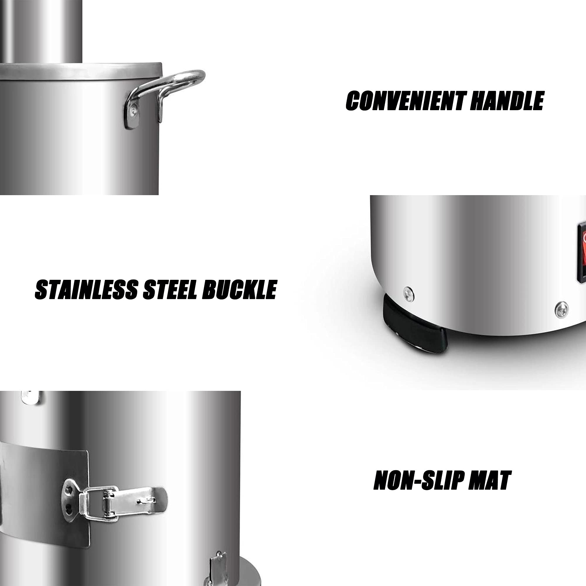 200W Commercial Electric Garlic Peeler Machine - 30KG/H High Capacity, Stainless Steel Garlic Separator for Restaurants & Kitchens - Perfect for Bulk Peeling, Food Prep & Commercial Cooking