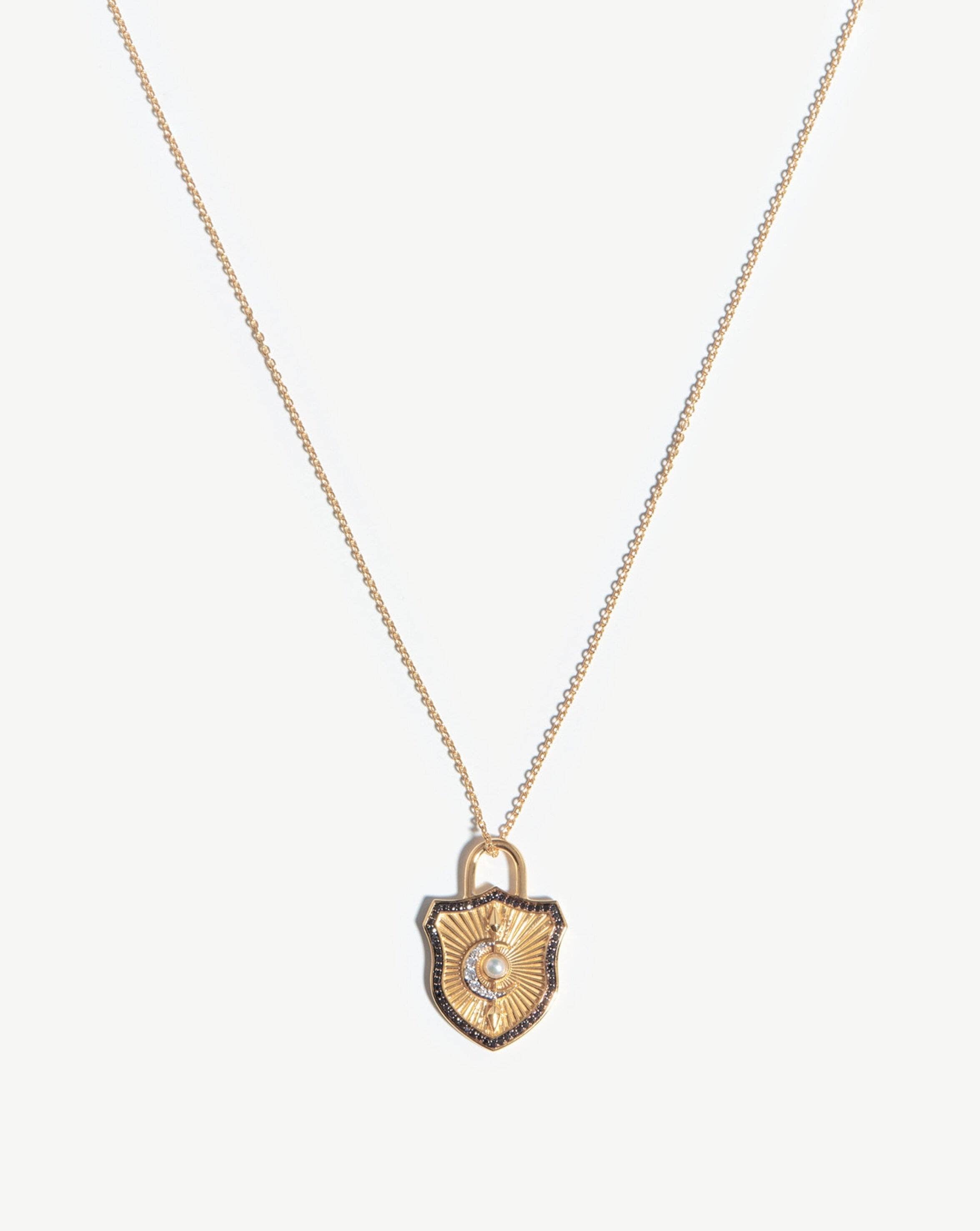 Harris Reed Fine Shield Necklace - Elegant Silver Pendant for Women | Perfect for Everyday Wear, Gifts & Special Occasions