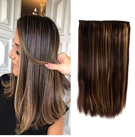 NAVMAV Clip-in Human Hair Extensions & Wigs for Women - 18