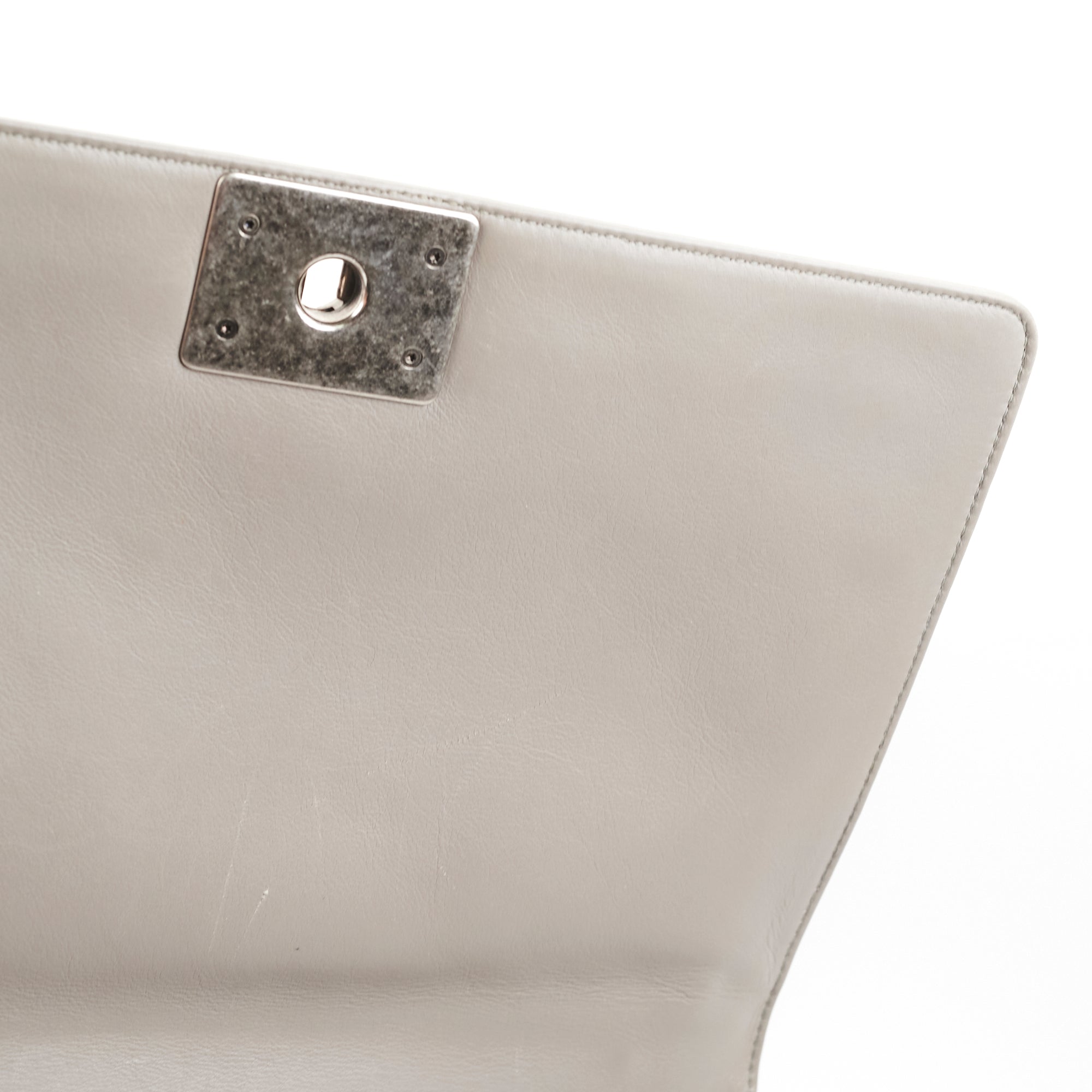 Chanel New Boy Lambskin Grey Leather Handbag - Luxury Designer Crossbody Bag for Women | Perfect for Evening Parties, Date Nights & Special Occasions