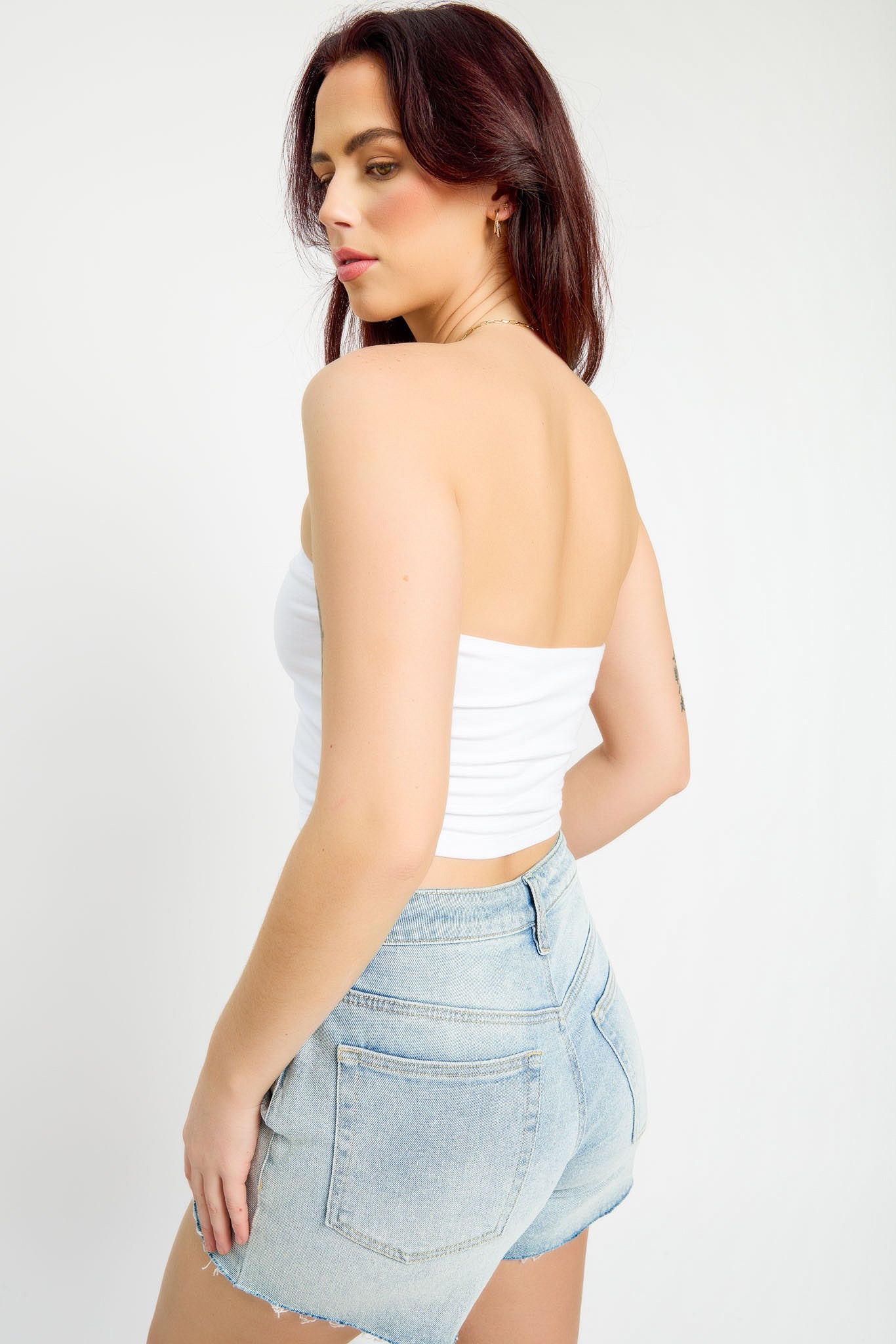 Cropped Tube Top for Women - Sexy Stretchy Summer Crop Top - Fashion Casual Sleeveless Shirt for Beach, Party & Outfits