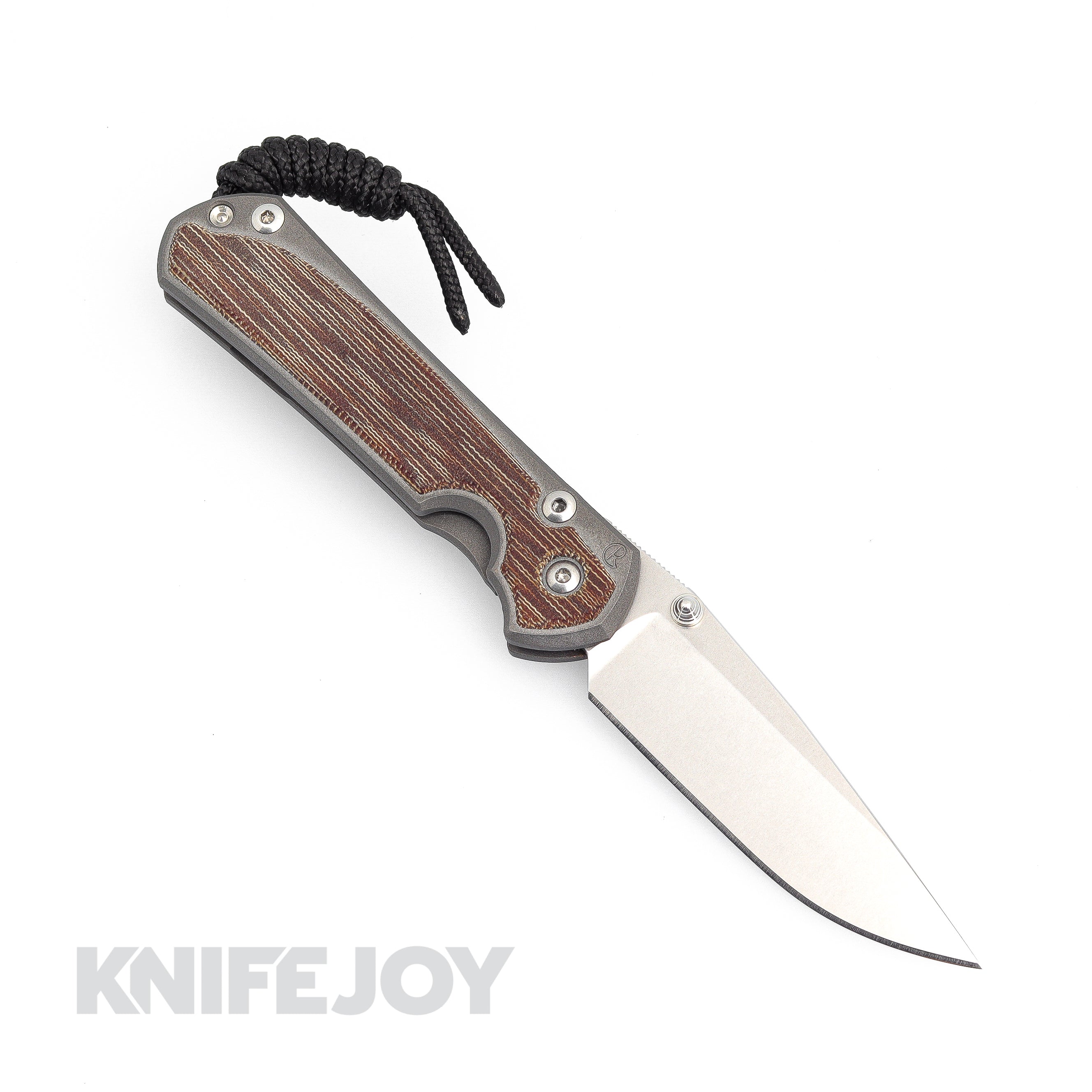 Chris Reeve Knives Small Sebenza 31 LH Drop Point Magnacut Blade with Natural Canvas Micarta Inlay - Premium Left-Handed EDC Folding Pocket Knife for Outdoor, Camping & Everyday Carry