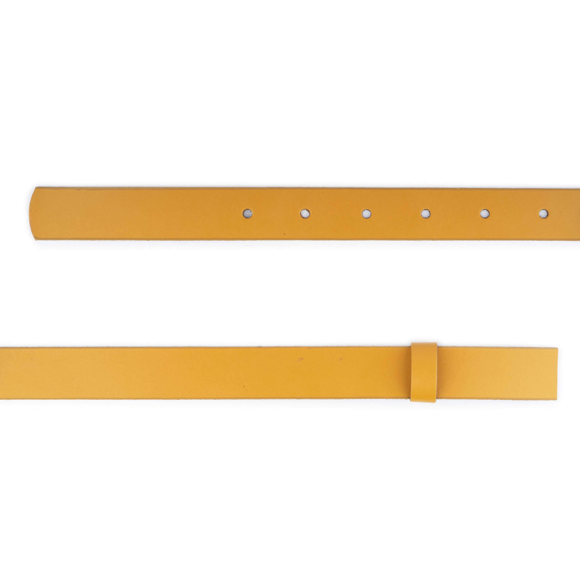 3.0 cm Mustard Yellow Leather Belt Strap for Dunhill Buckles - Women's Replacement Cut End - Perfect for Fashion Accessories & Wardrobe Upgrade