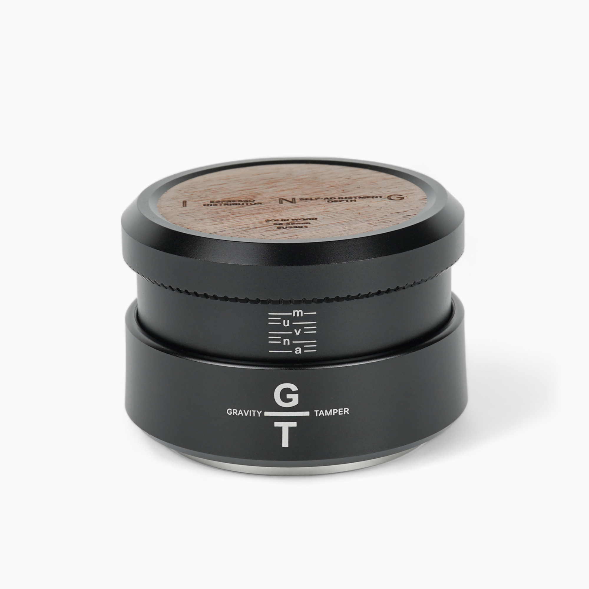 Premium Gravity Tamper & Coffee Distributor with Wooden Lid - Perfect for Espresso Machine Baristas & Home Coffee Brewing