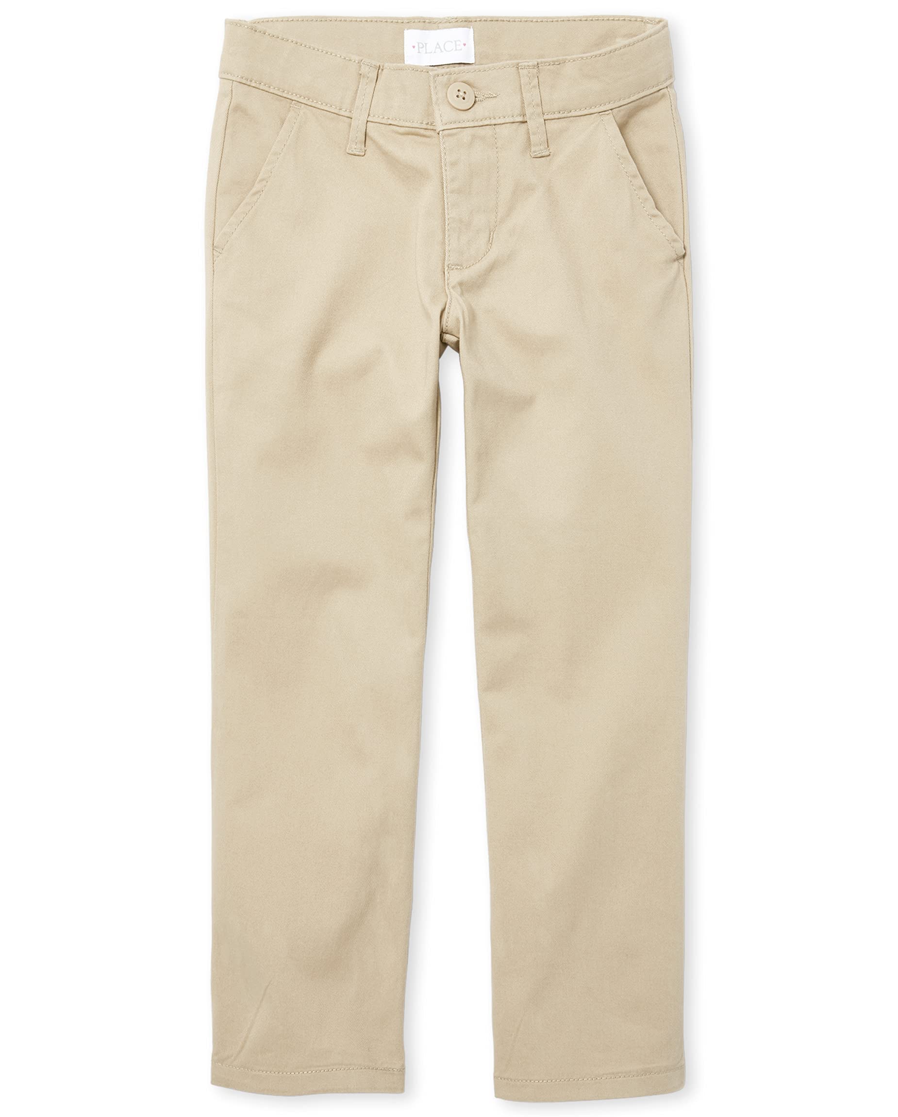 The Children's Place Girls' Uniform Bootcut Chino Pants - Comfortable School Uniform Pants for Girls, Perfect for Class, Play & Everyday Wear