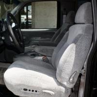 Premium Durafit Velour Seat Covers - Taupe (Dark Tan) for 1995-2000 Chevy Silverado/Tahoe & GMC Sierra/Yukon - Front Captain Chairs with Electric Lumbar Support - Perfect for Road Trips, Daily Commutes & Truck Enthusiasts