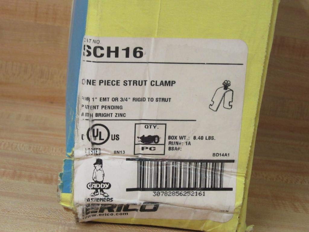 SCH16 One Piece Strut Clamp - Heavy Duty Pipe Support Clamps (Pack of 73) - Perfect for HVAC, Plumbing, and Electrical Conduit Installation