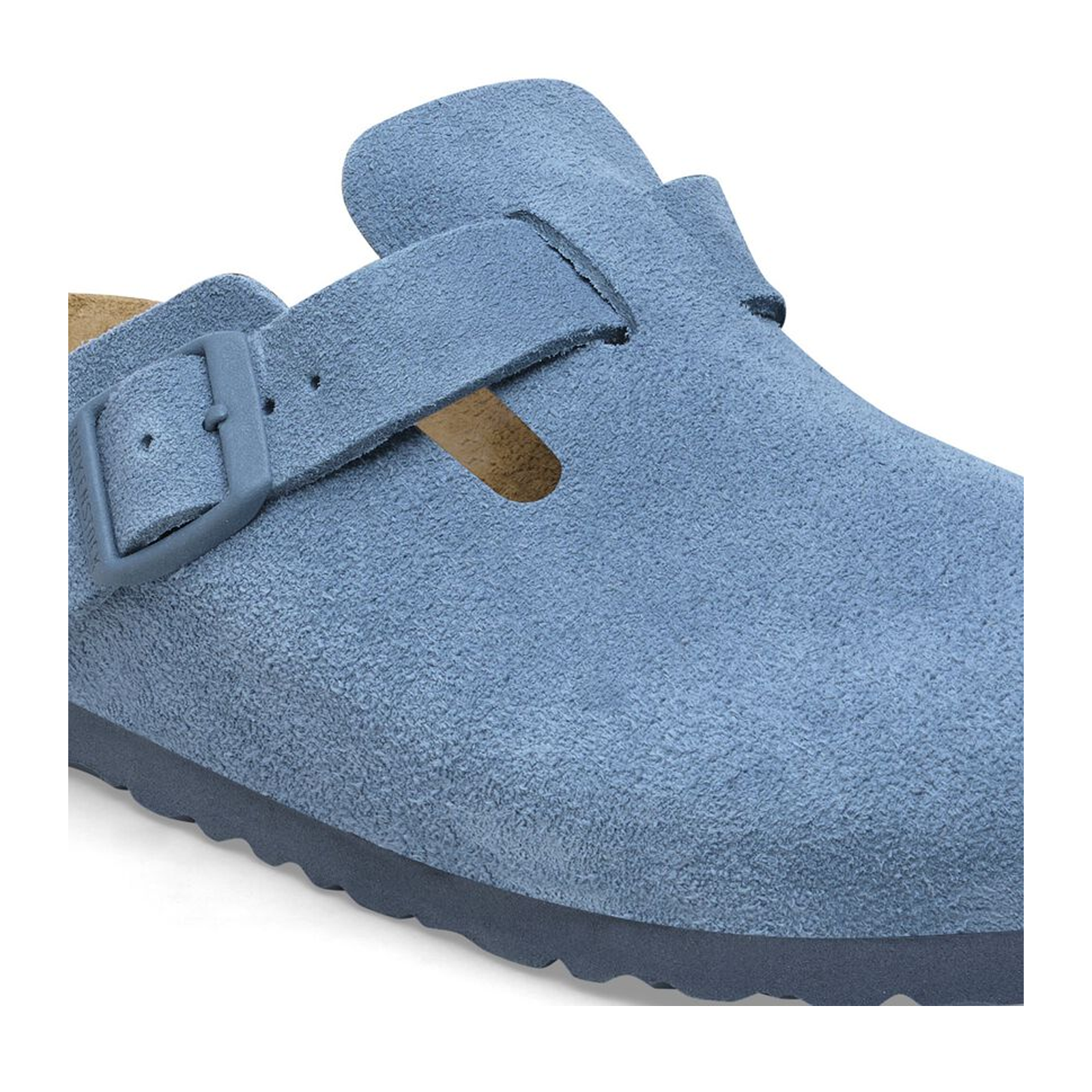 Birkenstock Boston Soft Footbed Narrow Clog (Women)   Elemental Blue Suede