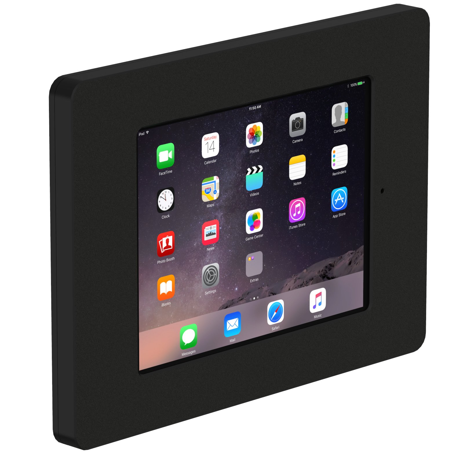 VidaMount Black Covered Home Button VESA Enclosure for iPad Mini 1/2/3 - Secure Wall Mount Bracket for Home, Office & Retail Displays