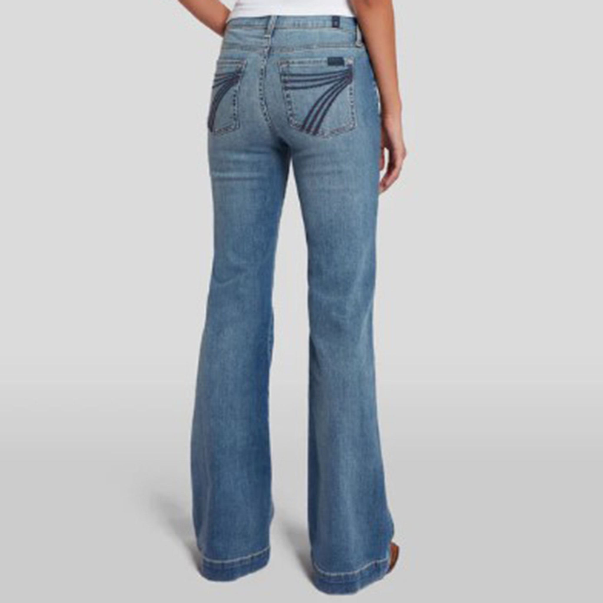 7 For All Mankind Women's DLU Tailorless DOJO Skinny Jeans - High Waist Stretch Denim Pants for Casual Wear & Night Out