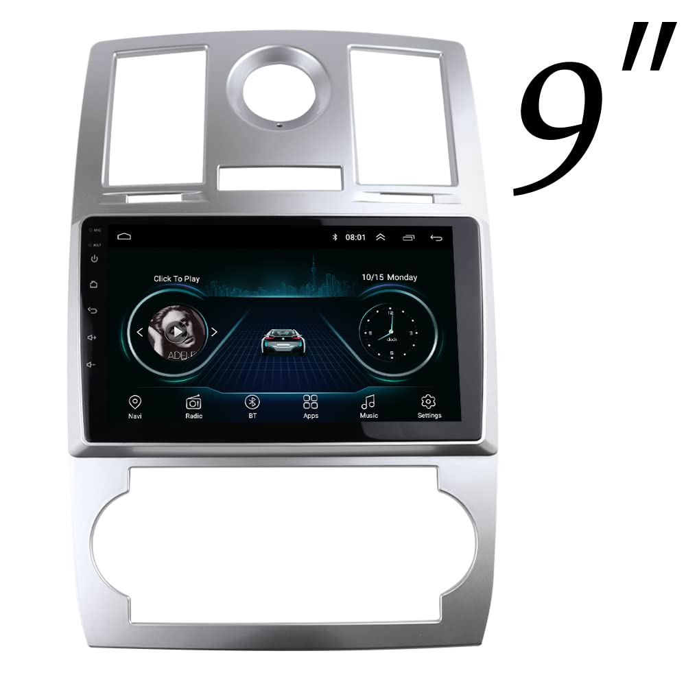 Chrysler 300C 2005-2007 Radio Stereo Bezel Dash Installation Mount Trim Kit - Compatible with 9