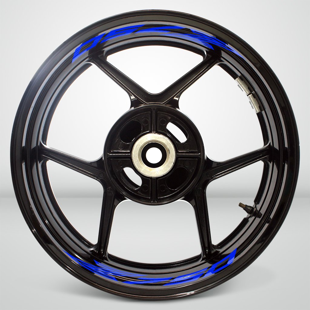 High-Quality Gloss Blue Stickman Vinyl Motorcycle Rim Tape Stickers - Compatible with Kawasaki Z750 - Durable Inner Wheel Decals for Enhanced Bike Aesthetics & Customization - Perfect for Street Bikes, Sport Bikes & Motorcycle Enthusiasts