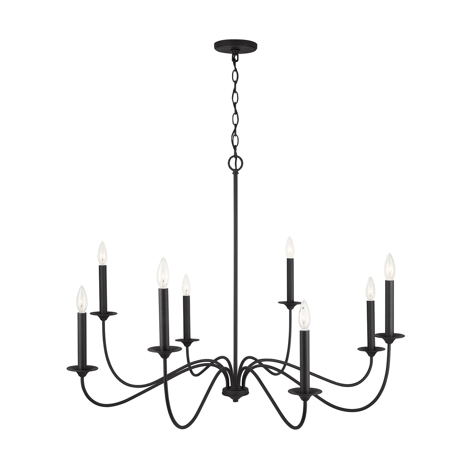 Elegant 8-Light Chandelier by Capital Lighting - Modern Crystal Ceiling Fixture for Dining Room, Living Room & Bedroom Lighting