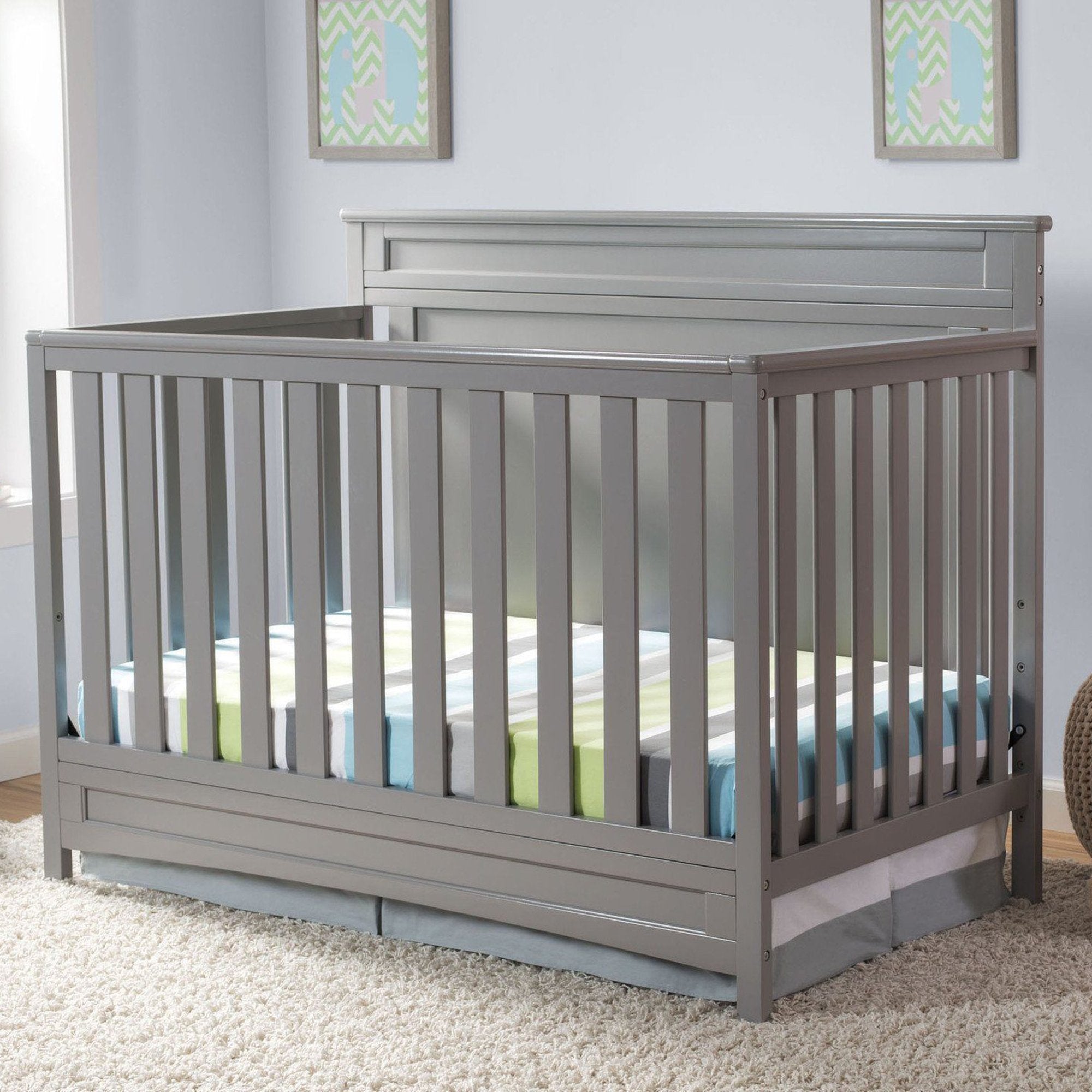 Princeton / Prescott 4-in-1 Convertible Baby Crib - Toddler Bed, Daybed & Full-Size Bed - Safe & Stylish Nursery Furniture for Boys & Girls - Perfect for Newborns to Teens