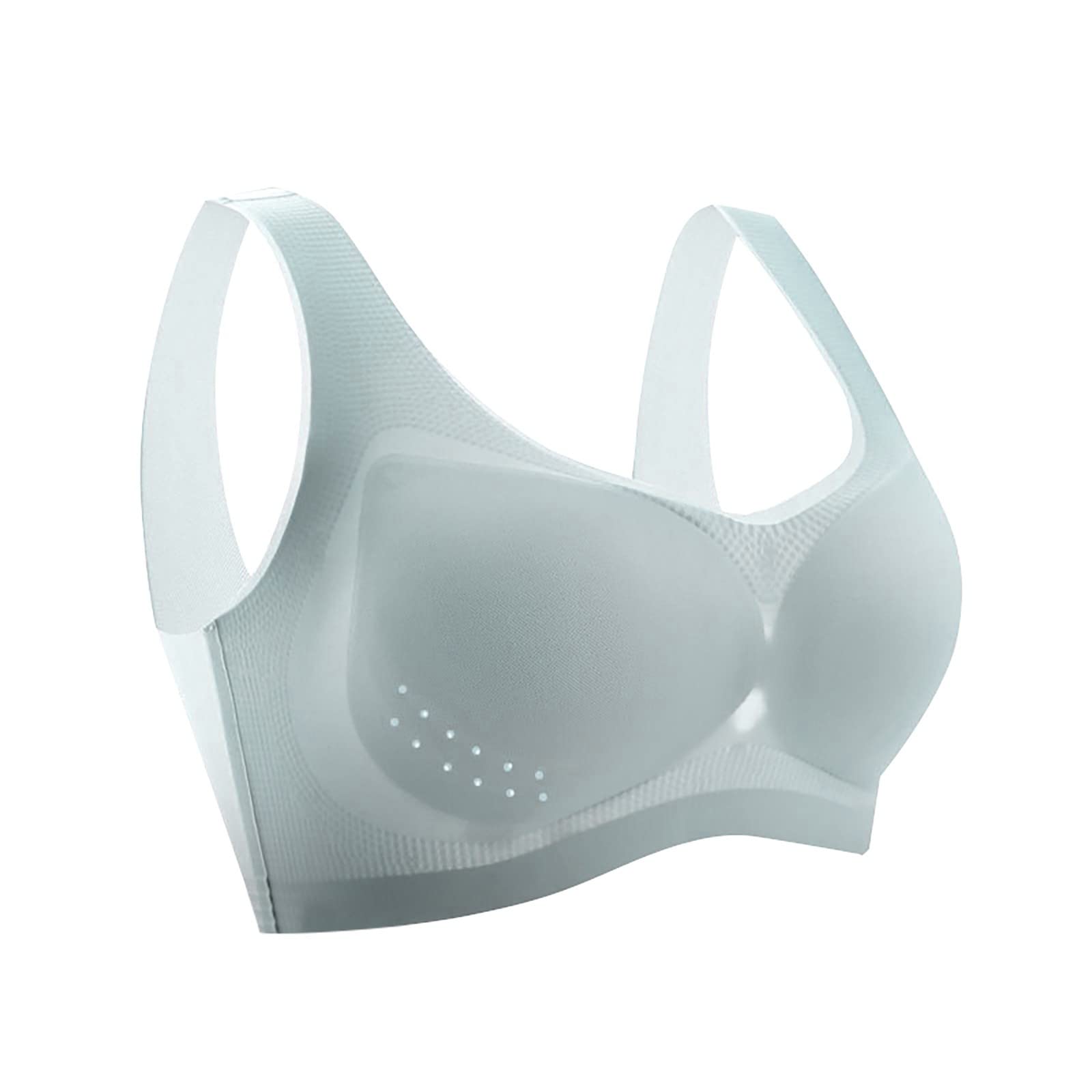 Ultra-Thin Ice Silk Seamless Comfort Bras for Women - Plus Size Wireless Sports Bra with Removable Pads for Running, Workout & Everyday Wear