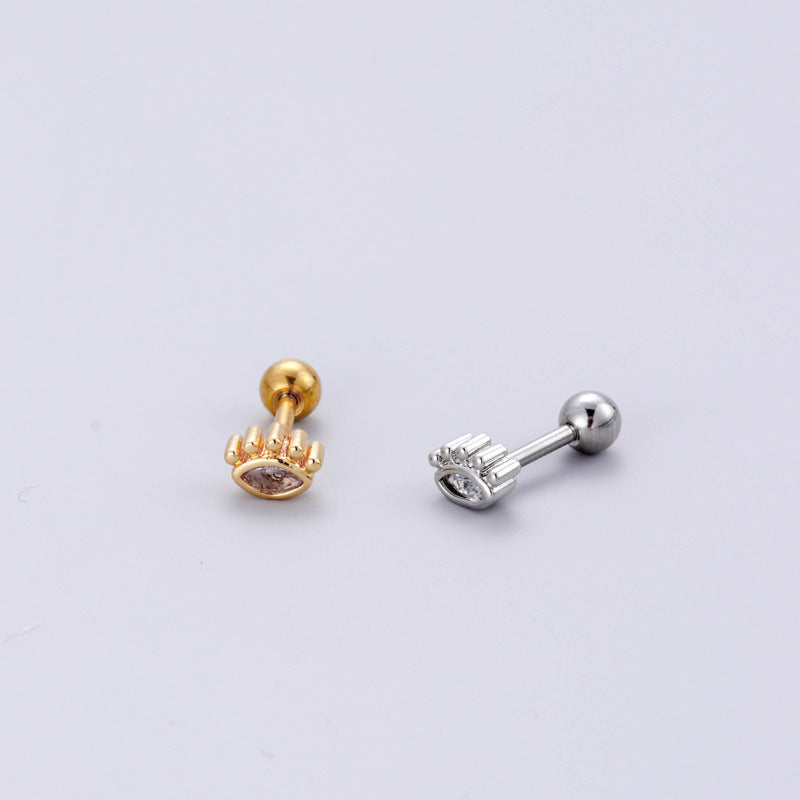 16G Surgical Steel Cartilage Earrings - Heart Dangle Earrings with Ball Back Closure | Hypoallergenic Body Jewelry for Women | Perfect for Daily Wear, Parties & Special Occasions