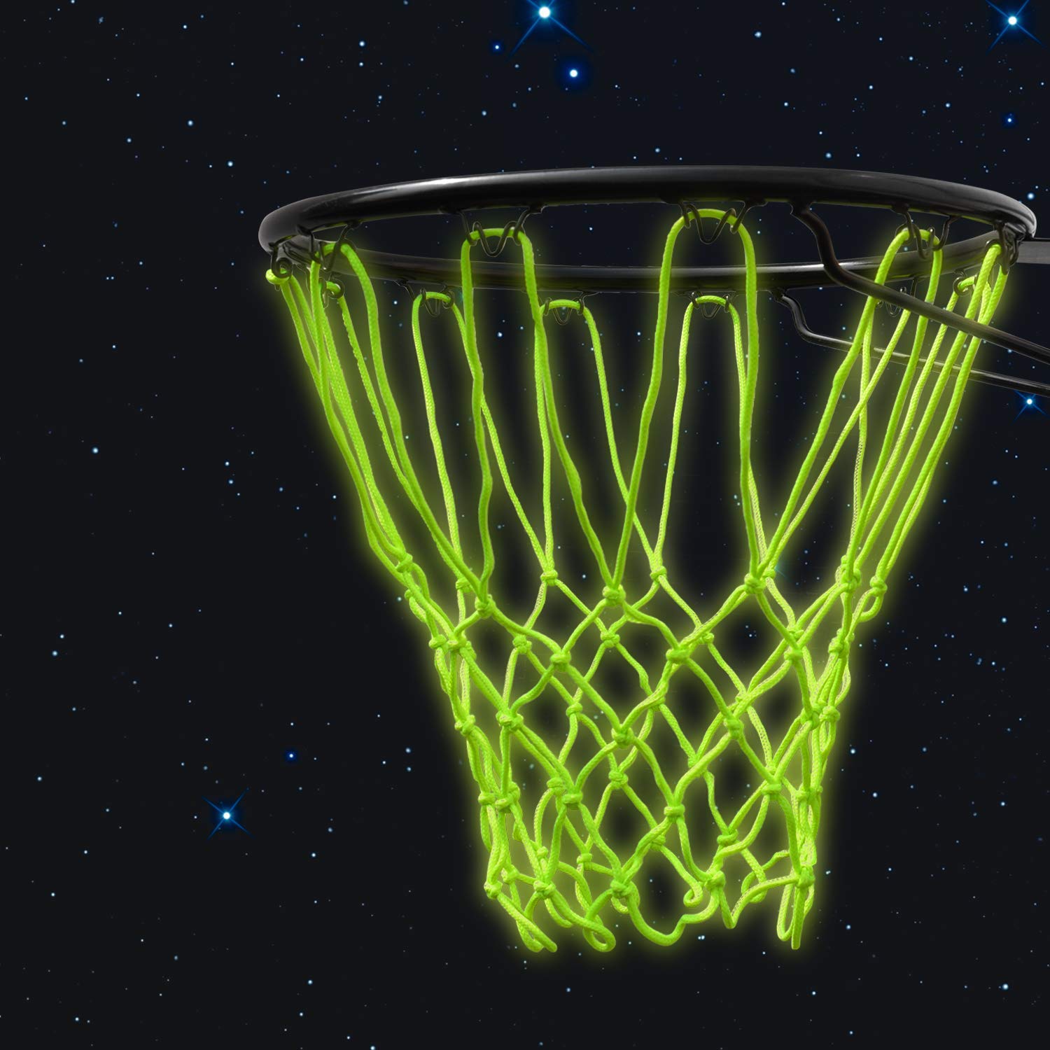 Premium Glowing Basketball Net - All Weather, Anti-Whip for Indoor/Outdoor Courts | Night Games