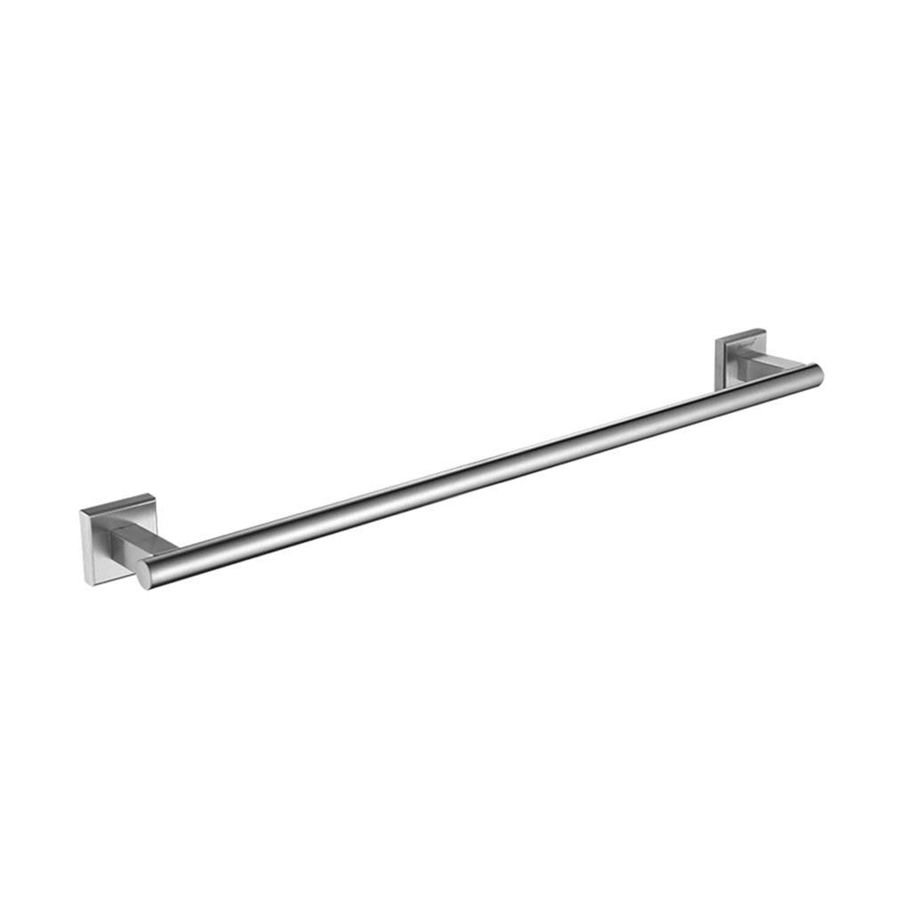 Stainless Steel Towel Bar - 24 Inch Round Single Rod Matte Finish Bathroom Towel Rack - Waterproof & Rustproof Towel Hanger for Bathroom, Kitchen, Laundry Room - Modern & Durable Design for Home Decor