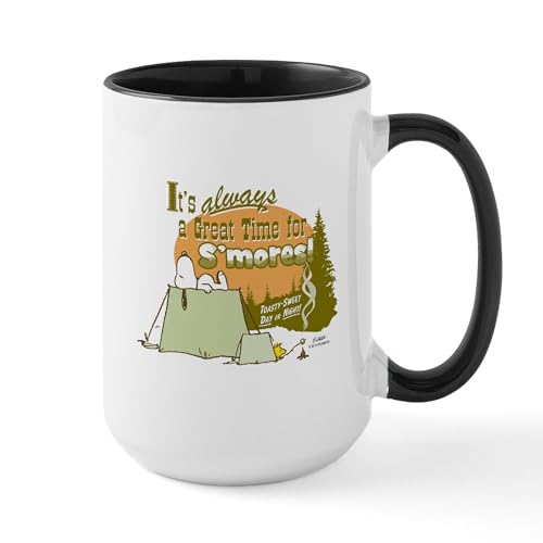 White/Black Inside - Snoopy Smores Mugs
