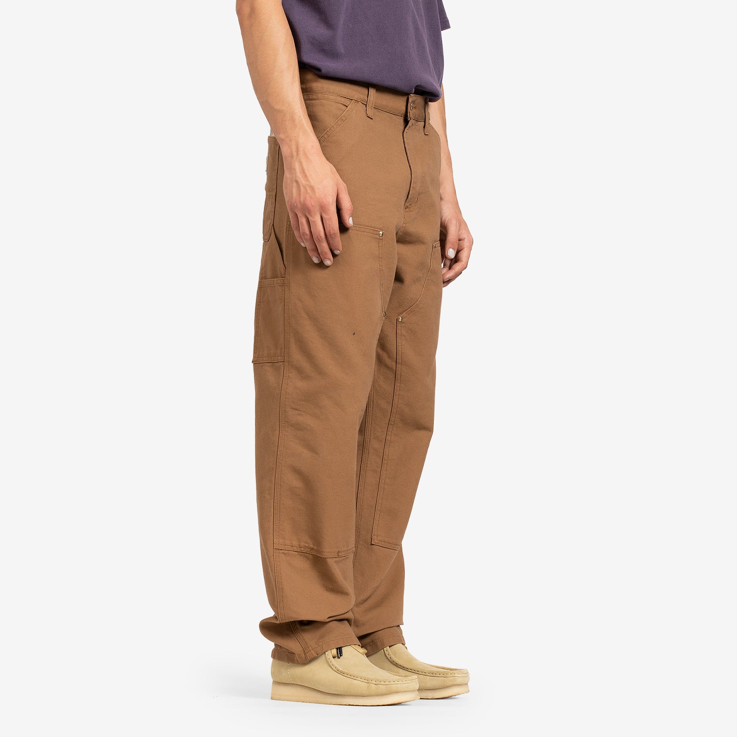 Double Knee Work Pants - Durable Hamilton Brown Cargo Pants for Men | Heavy Duty Workwear for Construction, Carpentry & Outdoor Activities