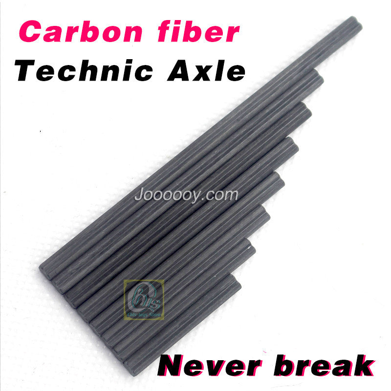 4PCS MOC Carbon Fiber Technic Axle 4519 3705 32073 3706 - Compatible with LEGO Technic Sets - Perfect for Custom Car, Robot & Engineering Model Building Projects