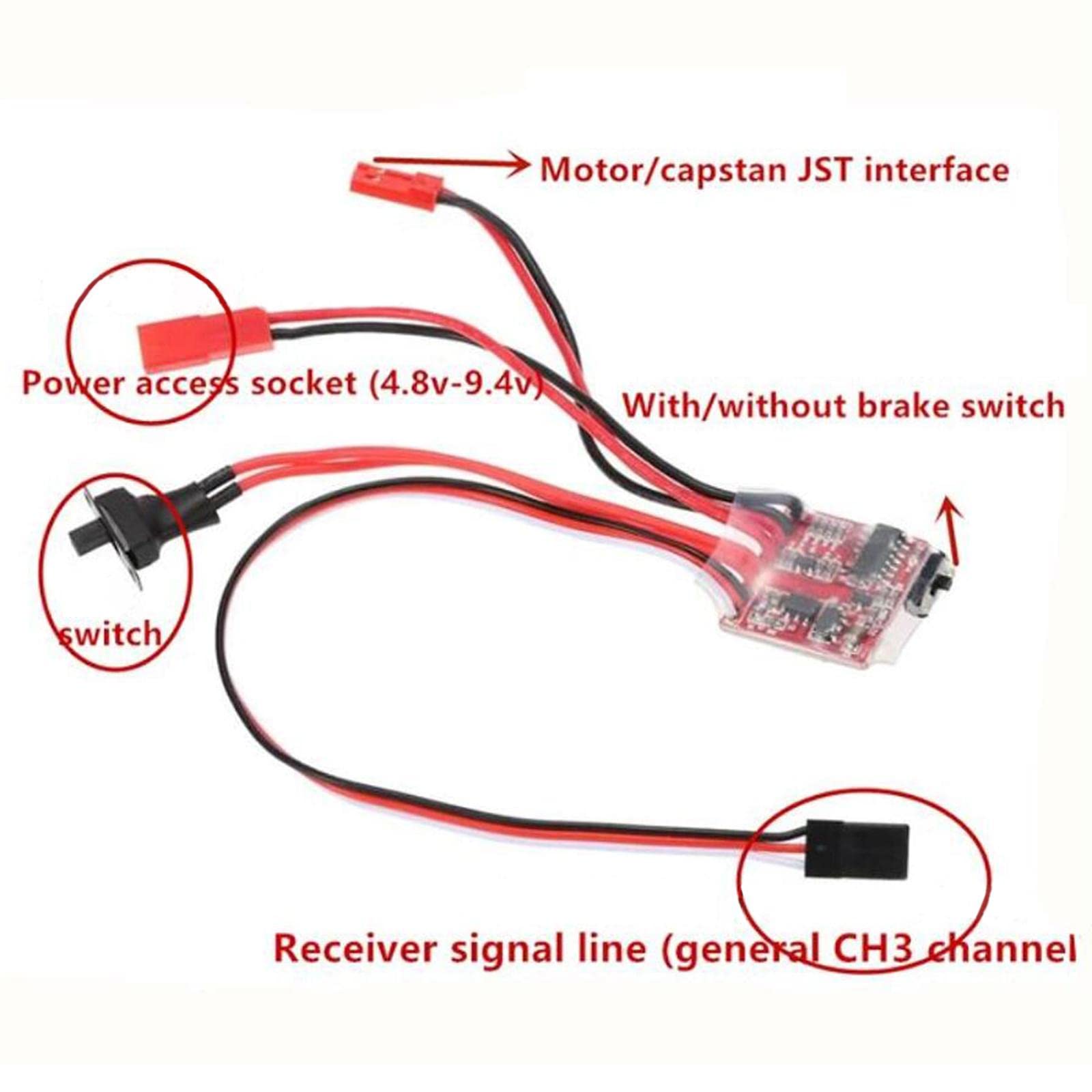 High Torque Brushed RC Motor for RC Cars - Upgraded Replacement Part for Enhanced Performance - Ideal for Racing, Off-Roading & DIY RC Car Projects
