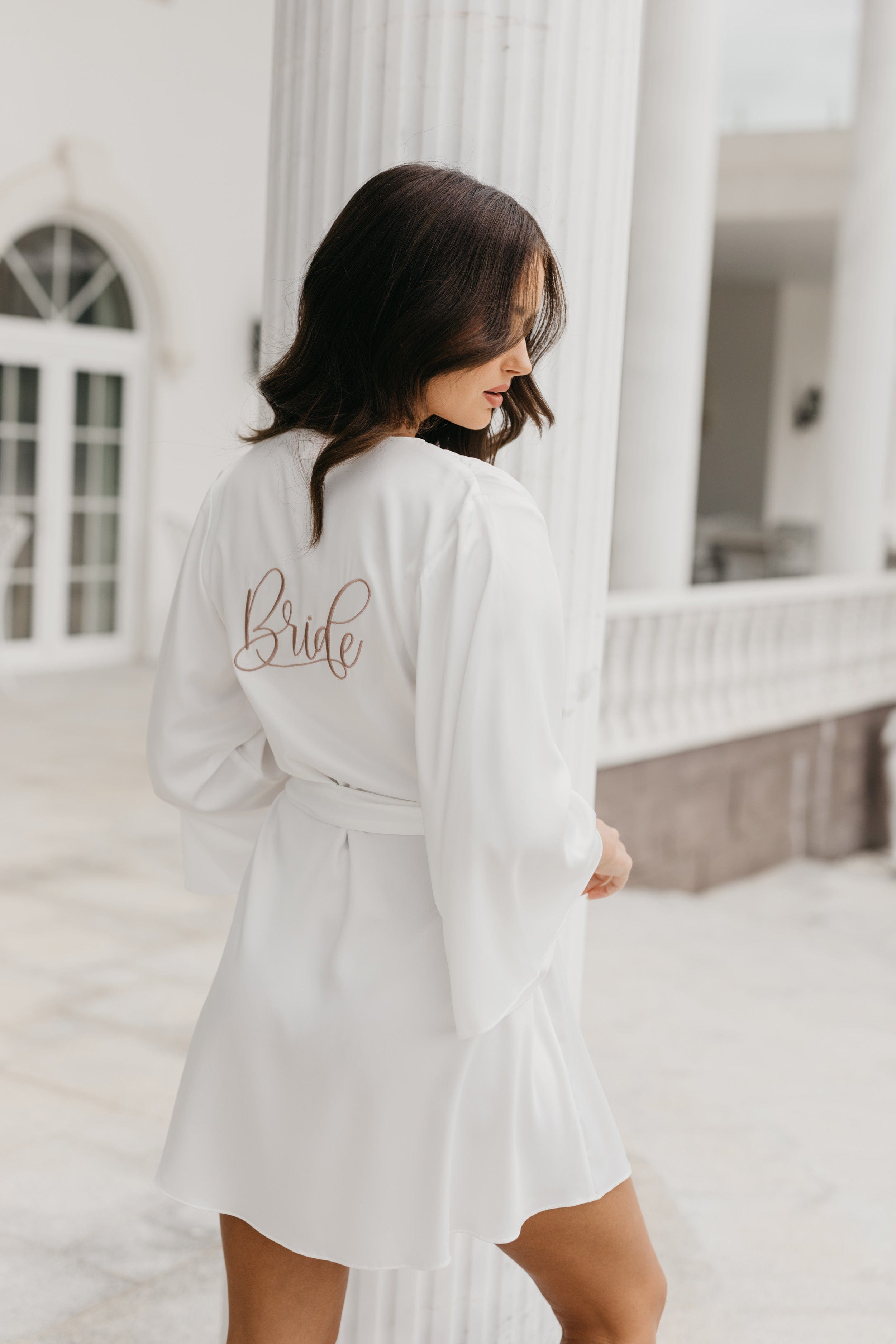 Willow Petal Hem Satin Trim Robe - Women's Elegant Lace Trimmed Bathrobe for Spa, Bridal & Luxury Loungewear