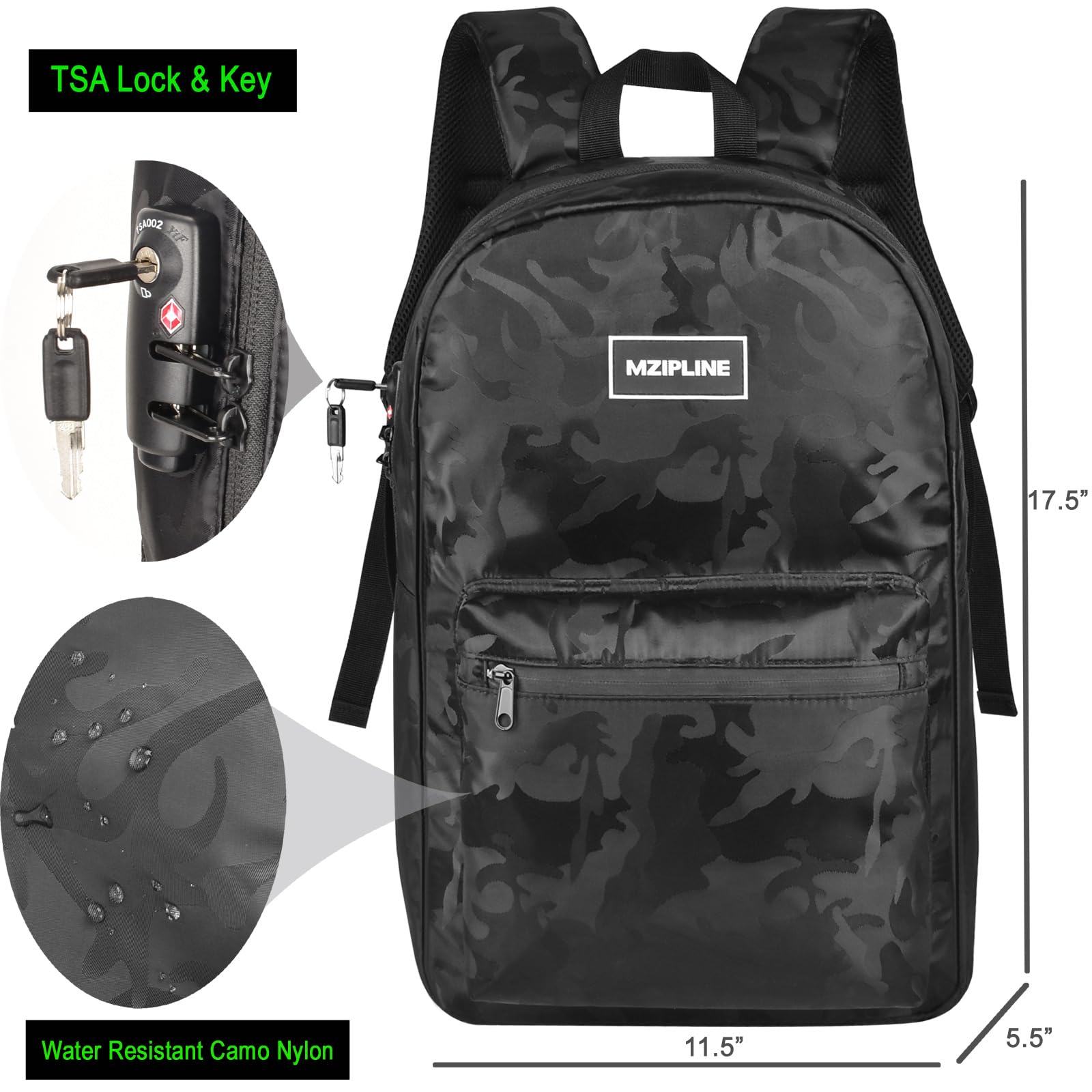 Anti-Theft Travel Backpack with Lock - Water Resistant Laptop Daypack for Men & Women - Activated Carbon Fiber Lining - Camo Burgundy - Perfect for Commuting, Business Trips & Outdoor Adventures