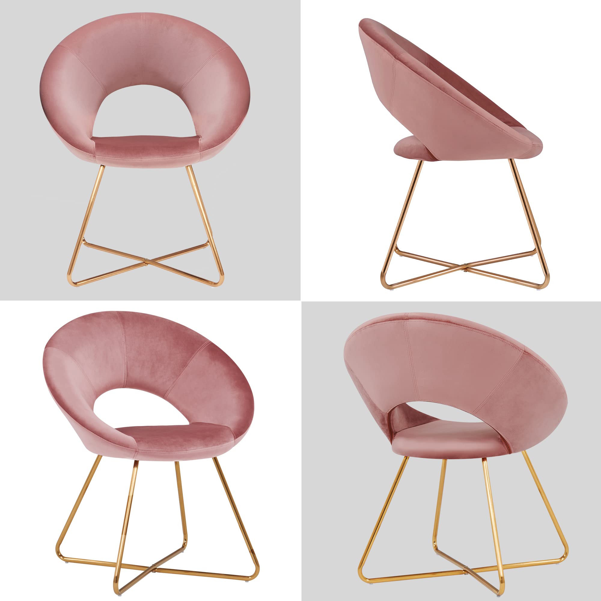 Velvet Fabric Dining Chair with Metal Legs - Modern Reception & Conference Chair in Multiple Colors (Model 439D) | Perfect for Home, Office, and Event Seating