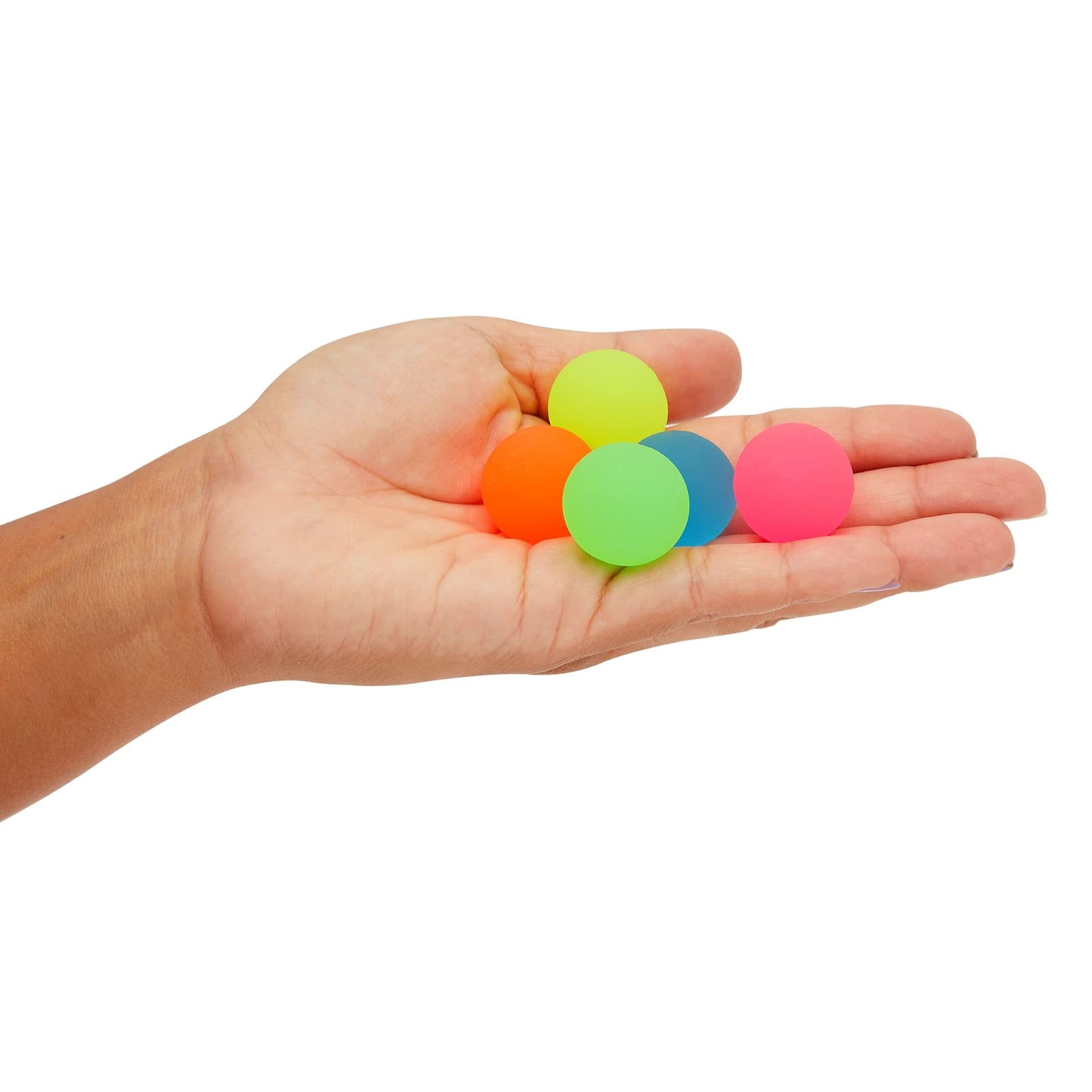 Juvale 100 Pack 1 Inch (25mm) Super Bounce Balls - Bulk Rubber Bouncy Balls for Kids, Birthday Party Favors, Prizes, Gifts (Neon Colors) - Perfect for Classroom Rewards, Carnival Games, and Goodie Bags