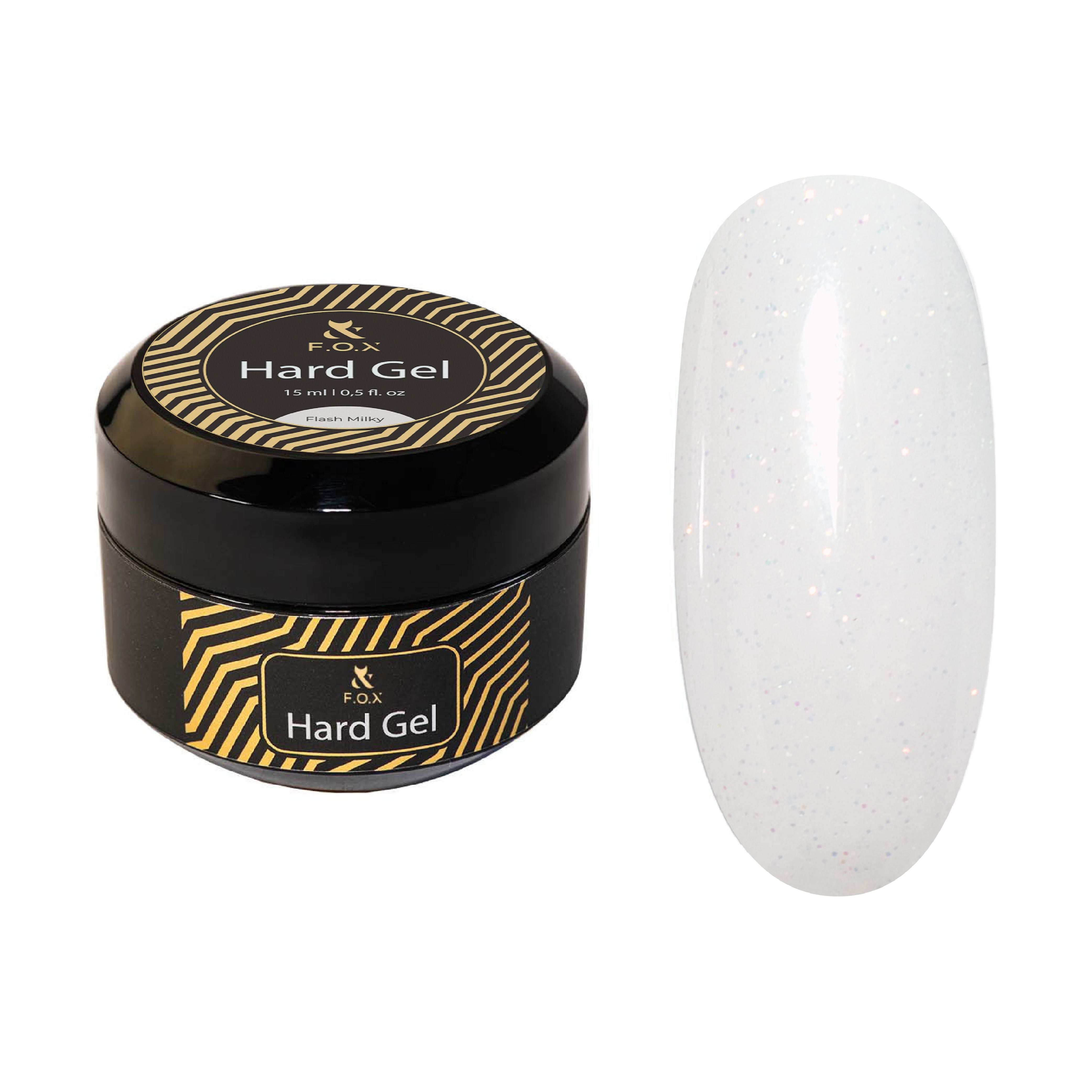 F.O.X Hard Gel Flash Milky Nail Polish - 15ml Bottle for Long-Lasting Manicures & Nail Art - Perfect for Salon & Home Use