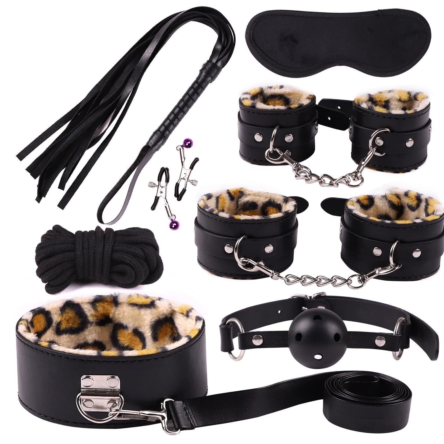 30pcs BDSM Bondage Kit for Couples - Adult Restraint Set with Sex Toys & Accessories for Kinky Pleasure - Perfect for Spicing Up Your Bedroom & Role Play Scenes