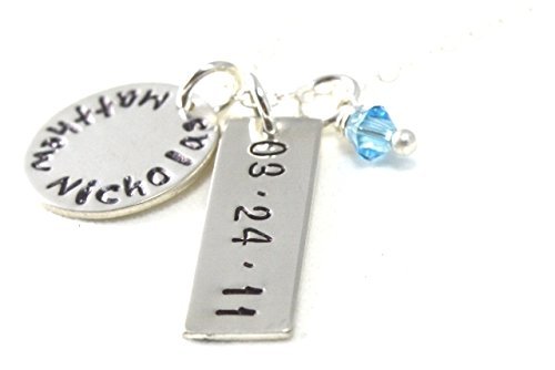 Personalized Sterling Silver Necklace for New Moms - Custom Name Jewelry Gift for Mother's Day, Baby Shower & Special Occasions