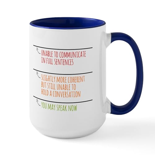 White/Navy Inside - You May Speak Now Mug With Fill Lines