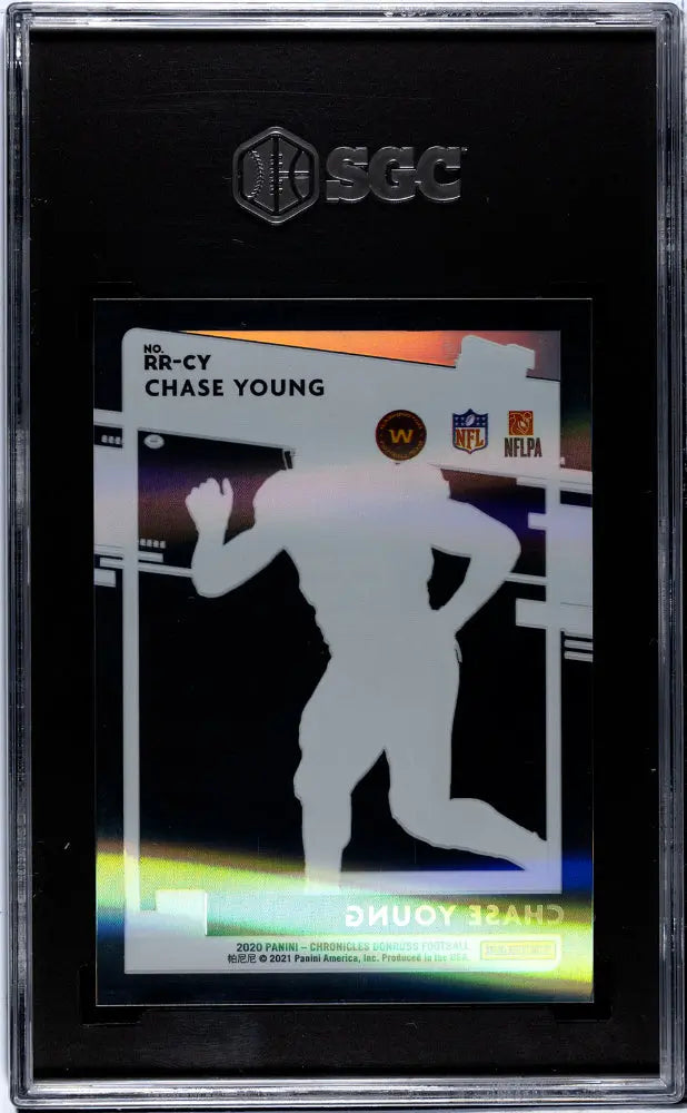 2020 Panini Chronicles Chase Young Rated Rookie Donruss Clear Cut SGC 9/10 - Football Trading Card for Collectors & Sports Fans - Perfect for Display, Investment & Memorabilia Collections