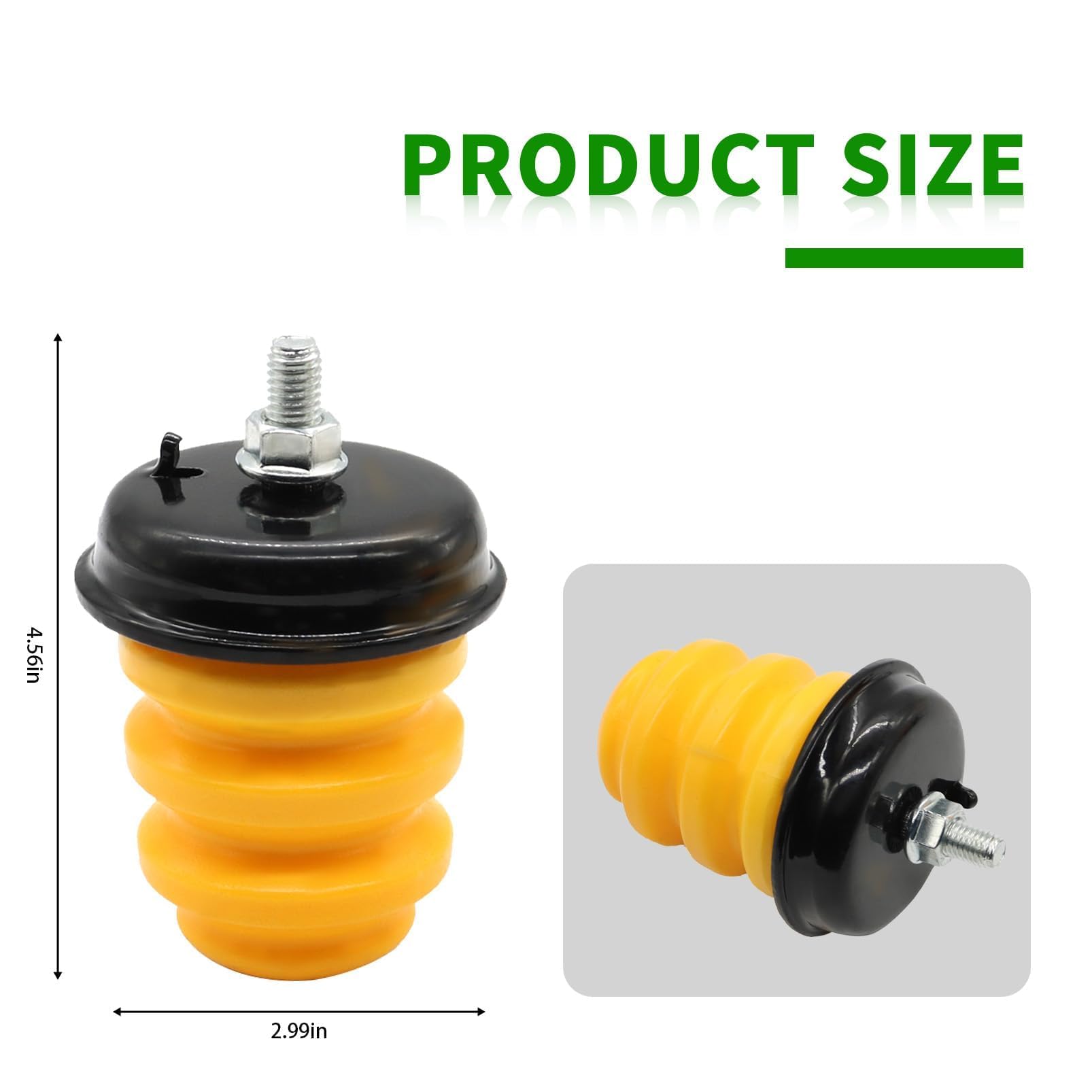 Heavy Duty Rear Frame Leaf Spring Bumper Bump Stop - Compatible with GMC Sierra 1500 & Chevy Silverado 1500 (1999-2007 Models) - 2-Piece Rear Axle Bumper Kit (Replaces OEM 15712438 & 523-049) - Perfect for Off-Roading, Towing & Truck Suspension Protection