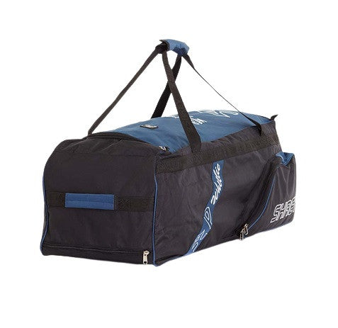 Shrey PRO Wheelie Cricket Kit Bag - Black & Blue | Durable Cricket Equipment for Travel & Practice | Perfect for Matches, Training & Sports Gear Storage