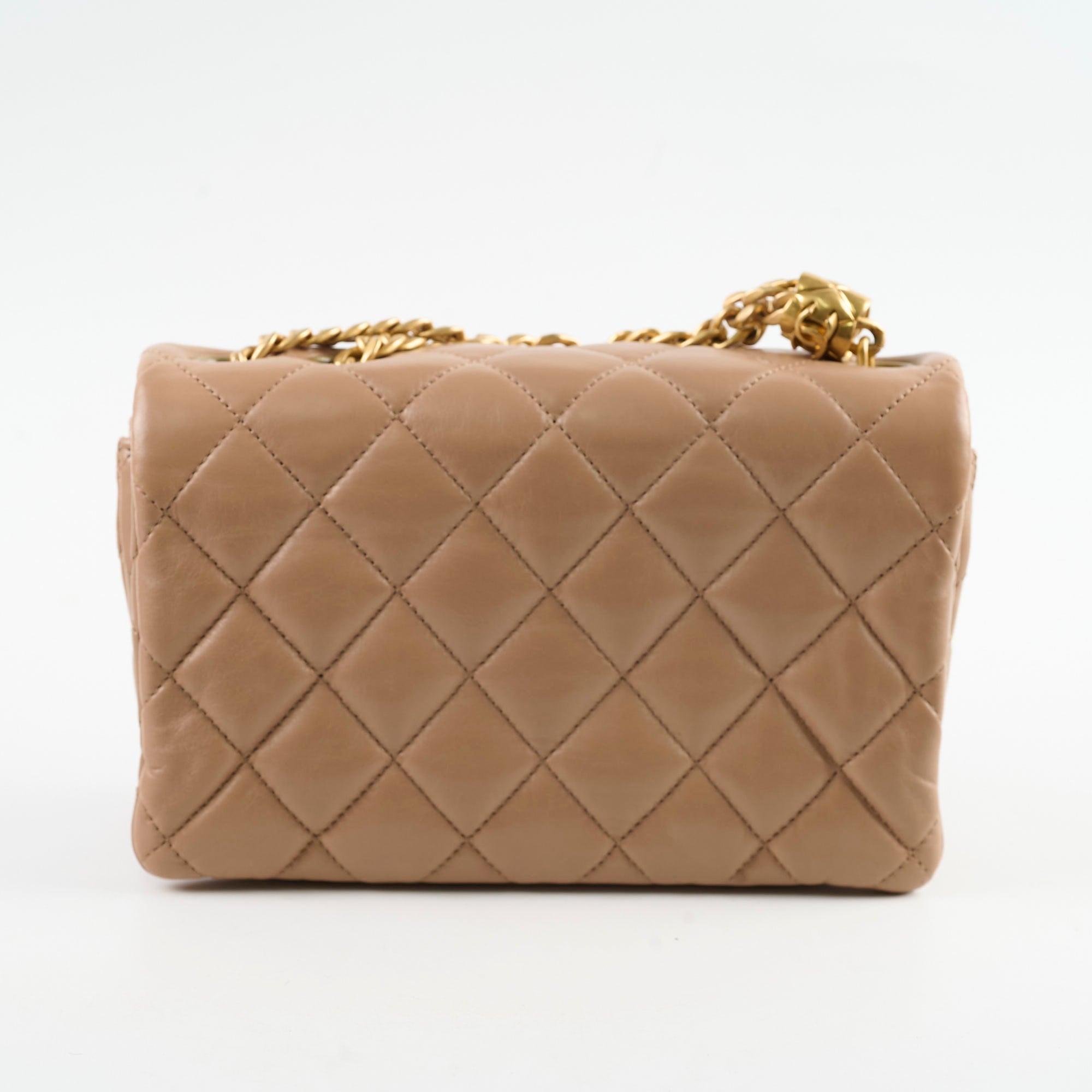 Chanel Classic Flap Bag Dark Beige Lambskin with Microchip - Luxury Designer Handbag for Women, Perfect for Evening Events & Special Occasions