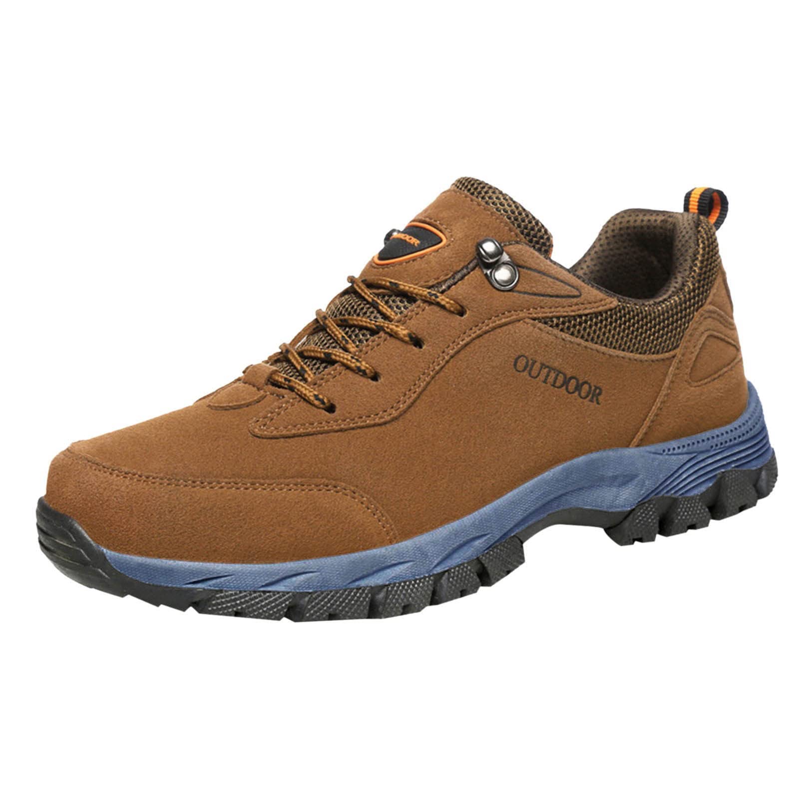 Barefoot Shoes for Men - Lightweight Non-Slip Hiking Boots with Wide Toe Box | Waterproof Winter Safety Shoes for Trekking, Motorcycle Riding & Outdoor Work
